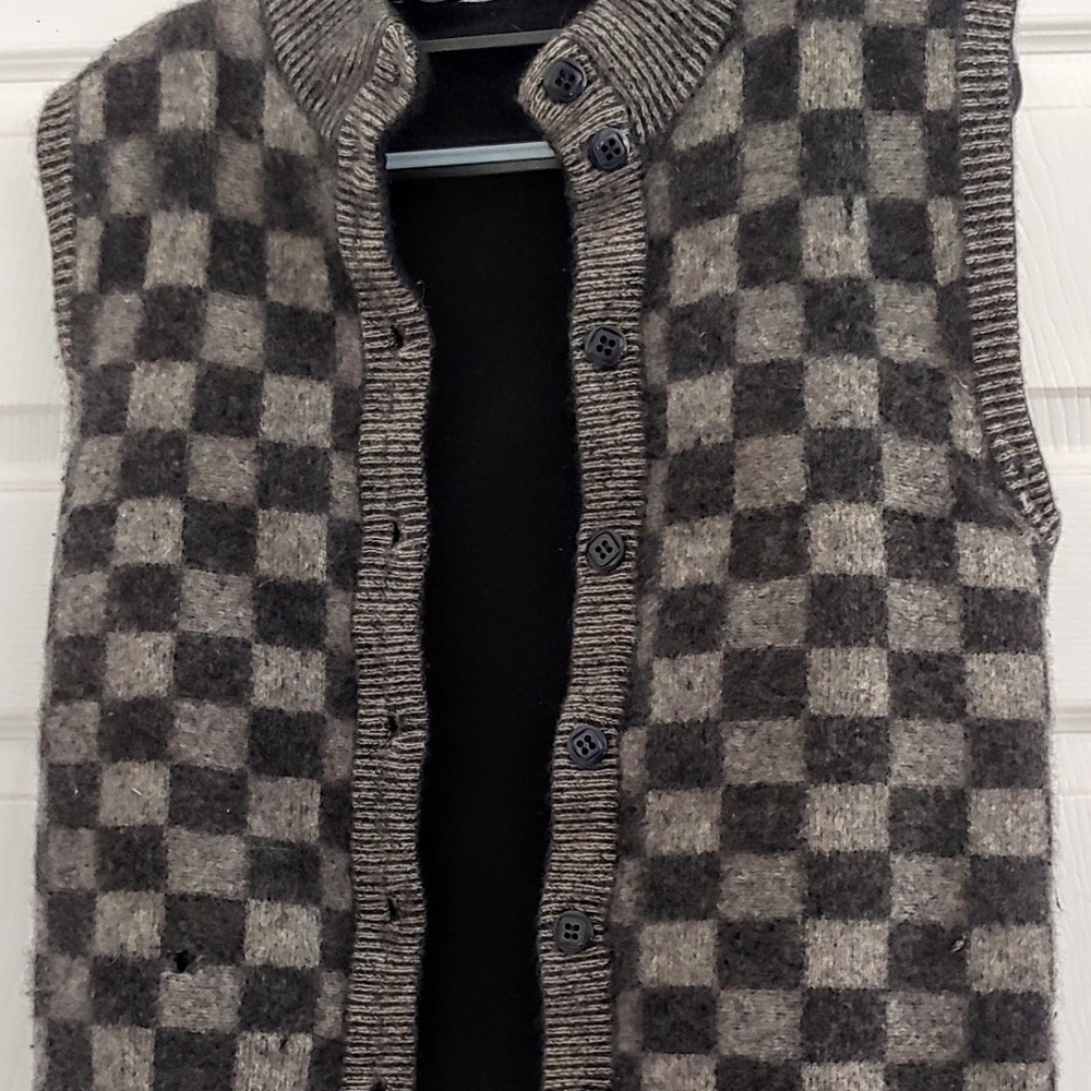 Checkered Wool Vest